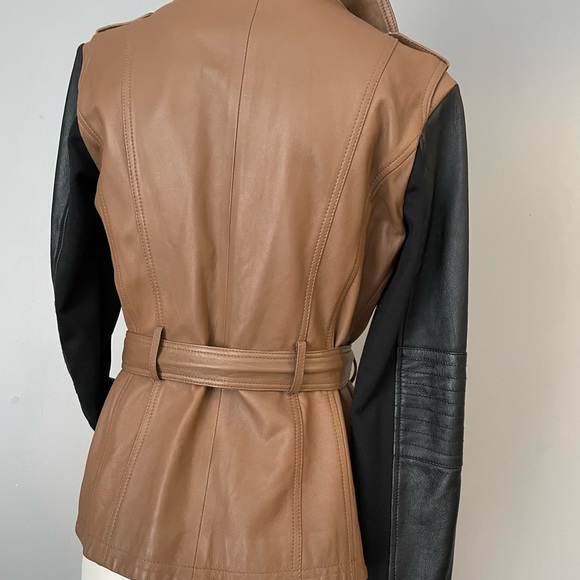 Two-tone leather jacket - Picture 5 of 8